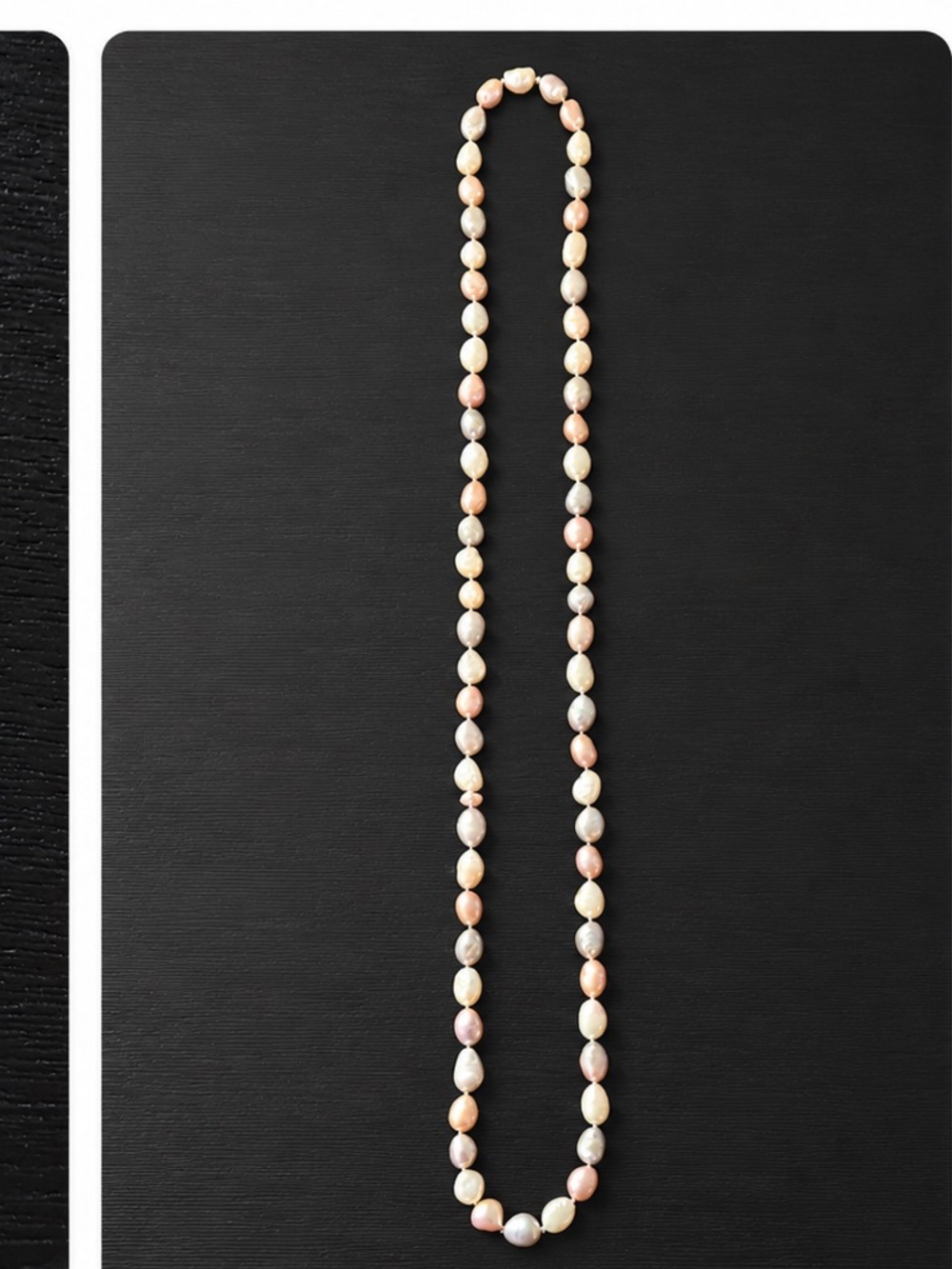 Freshwater Pearl Necklace - Pink and Cream Baroque Pearls